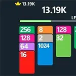 Farvede blokke med tal som 256, 128, 64 og 1024 er arrangeret i kolonner mod en mørk baggrund