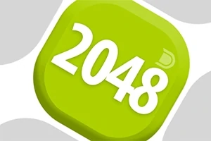Grøn firkant med nummeret 2048 i hvid tekst