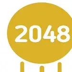 Gul cirkel med tallet 2048 i midten