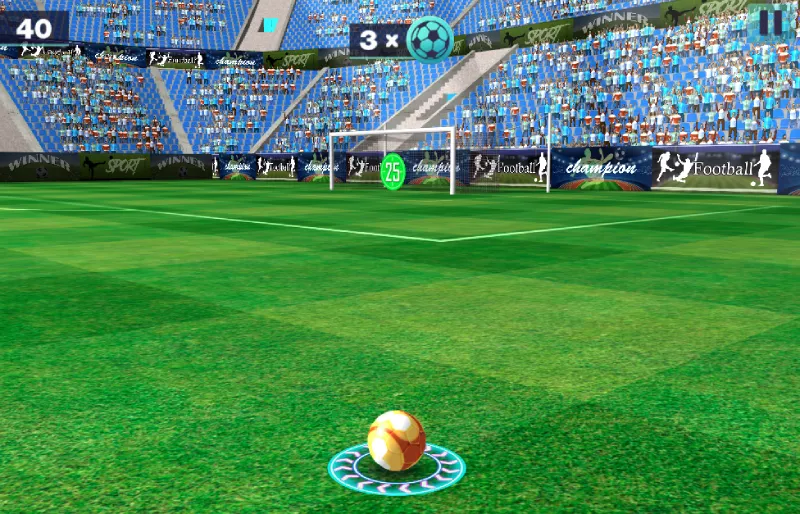 Stryg for at skyde og vis dine frisparksevner i dette fantastiske 3D fodboldspil