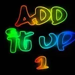 Tekst i neonfarver på sort baggrund, der siger ADD IT UP 1
