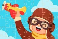 Flyvemaskinepuslespil er et sjovt online puslespil
