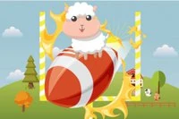 Spil rugby ved at skyde dyrene for at score mål