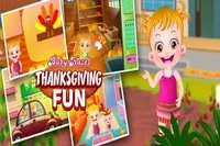 Baby Hazel er glad, fordi hun skal fejre Thanksgiving hos sine bedsteforældre