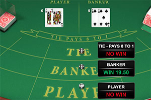 Nyd dette elegante baccarat-spil