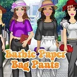 Fire animerede kvinder i moderne outfits og hatte står på en byvej ved siden af hinanden