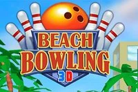 Test dine bowlingfærdigheder på en sommerstrand i flot 3D