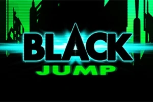 Teksten BLACK JUMP er vist med en grøn bysilhuet i baggrunden