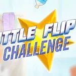 Titeltekst Bottle Flip Challenge med en gul stjerne i baggrunden og en flaske øverst