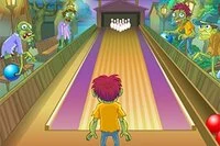 Hjælp din zombie med at vælte bowlingkegler
