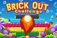 Sjovt Brick Out Challenge-spil med farverige mursten