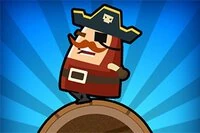 I Captain Pirate spiller du som en modig kaptajn, der ruller ned ad et bjerg i