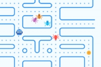 Spis så mange bidder som muligt i dette retro pixel arcade pac-spil