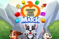 Chummy Chum Chums: Match er et farverigt blokmatch-spil med søde hundehvalpe