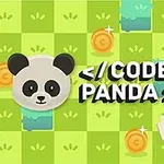 En grafik med en panda-emoji, teksten , mønter, en skattekiste og en pil med teksten WEST på en grøn ternet baggrund