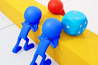 Dice Push 3D er et sjovt terningspil.