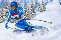 Det er en snevejrsdag i dag. Det er en  lige under  for spillet Downhill Ski