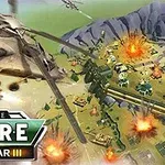 Empire: World War 3 Et angreb af kamphelikopter og eksplosioner over en strategisk militærbase