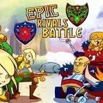 Tegneseriefigurer i middelalderlige rustninger med fantasivåben i en animeret skovscene