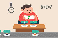 Fodr den rigtige sum af sushi for at løse ligninger!