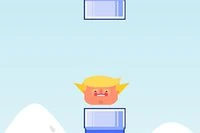 Flappy Trump er et sjovt spil, der ligner Flappy Bird