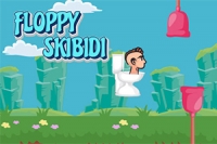 I det udfordrende arkadespil Floppy Skibidi styrer du et flyvende toilet