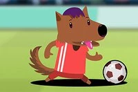 Fodboldmesterskab med søde hunde