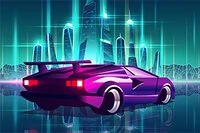 Biltrafik spil i et futuristisk tema