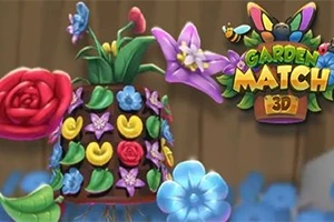 Farverig buket blomster med levende farver og forskellige blomster, med et logo i øverste højre hjørne