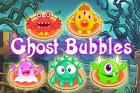 Fjern alle spøgelser i dette halloween-boble-skydespil