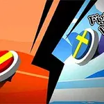To flagermus med henholdsvis spanske og svenske farver, der ser ud til at være i kamp, med teksten Fight to be Winner i hjørnet