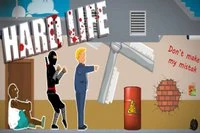 Styr en ragdoll og overlev farerne, fælderne og forhindringerne i Hard Life