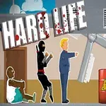 Et digitalt billede med tre figurer i en urban scene; en ninja, en mand i jakkesæt og en siddende skaldet person, foran en mur med teksten Dont make my mistake