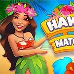 Kvinde i hawaiiansk tøj med blomsterkrans foran en farverig baggrund