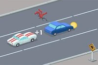 Bliv en Stickman Rush-helt med fantastiske kørefærdigheder