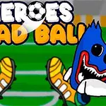To figurer i en fodboldarena med teksten Heroes Head Ball i baggrunden