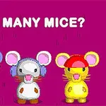 Tre tegneseriemus iført hatte på en lilla baggrund med teksten HOW MANY MICE?