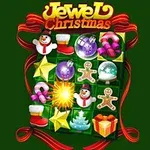 Et juletema-spilbræt med symboler som julesokker, snemænd, stjerner, og gaver på en grøn baggrund