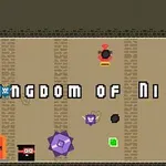 Titelbilledet viser pixelkunst med en ninjafigur og farverige former sammen med teksten Kingdom of Ninja 4