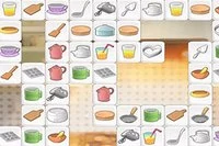 Find par af ens Mahjong-brikker i dette køkken-tema Mahjong connect-spil