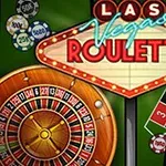 Las Vegas-inspireret roulettetema med roulettehjul, spilbrikker og bord