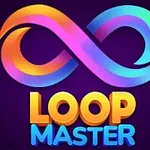 Et farverigt uendelighedssymbol over teksten LOOP MASTER på mørk baggrund