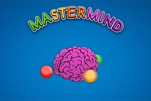 Pink hjerne med farverige, glødende kugler omkring og teksten MASTERMIND øverst