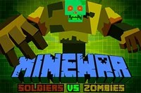 Sjovt spil fyldt med episke kampe i MineWar Soldiers vs Zombies!