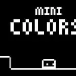 Sort-hvid grafik med teksten MINI COLORS!