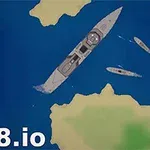 Skibe bevæger sig gennem et blåt hav med øer spredt omkring