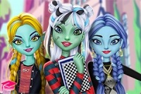 Slip din indre fashionista løs med Monster Girls High School Squad-klædespil!