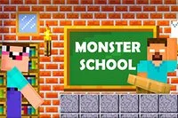 Velkommen til Minecraft-skolen med helte som Noob, Enderman, Herobrine og flere