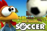 Tag kontrol over den dygtige hane Moorhuhn i Moorhuhn Football, og hjælp ham