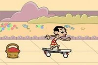 Mr. Bean lærer at skate, han elsker at prøve nye legetøj